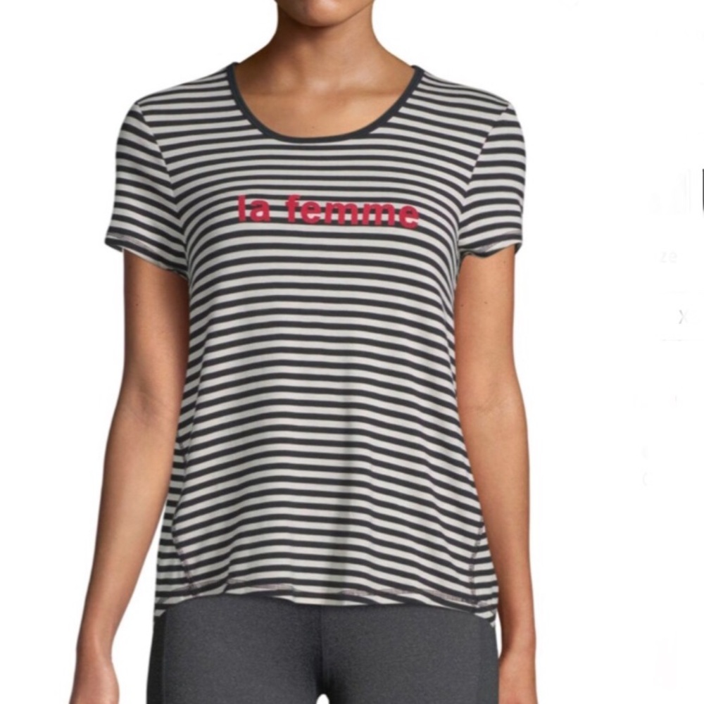 NWT Gottex Black Stripe La Femme Modal Spandex Top